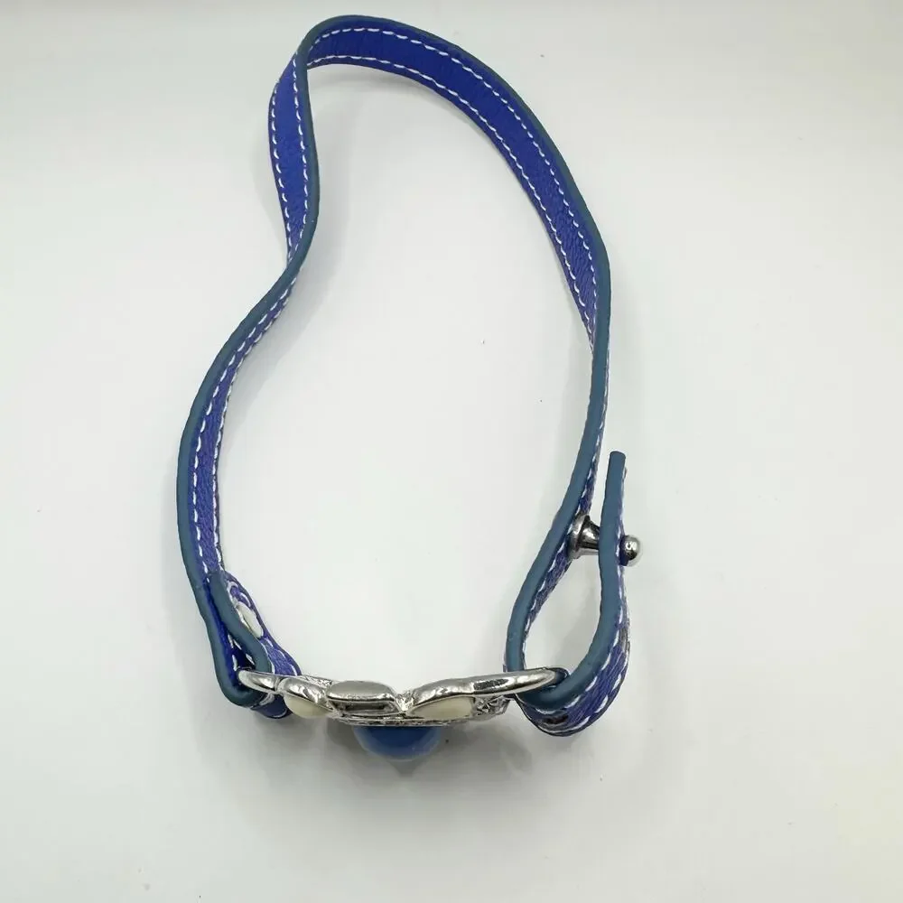 Lia Sophia Under Wraps Floral Wrap Bracelet Lapis Floral faux leather